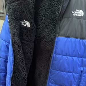 The North Face Royal Blue and Black Puffer Jacket